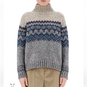 NWT Weekend Max Mara Brigida Fair Isle Sweater